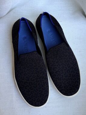 Rothy’s The Sneaker Camo Cat Leopard Slip On Shoes Size 7.5